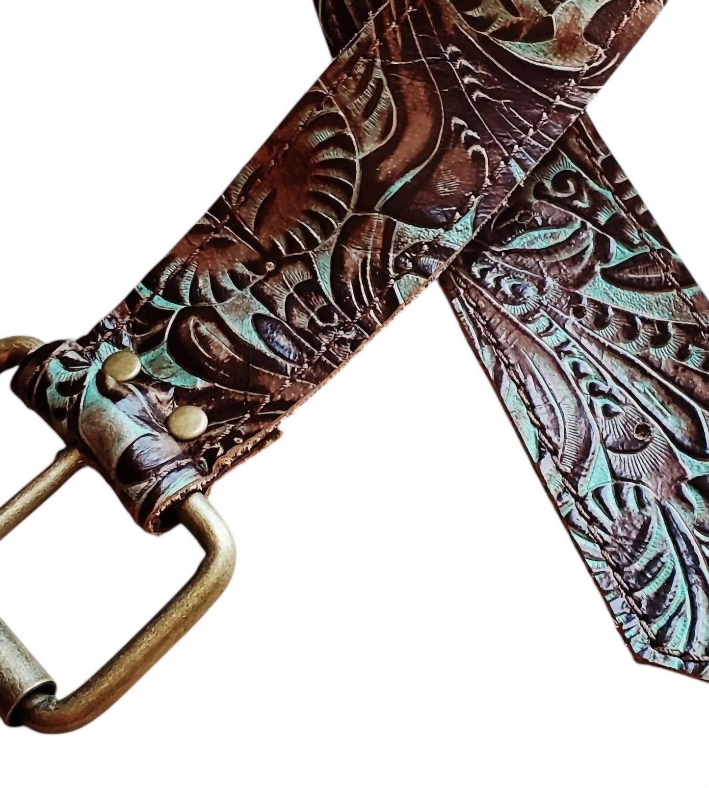Women's Tooled Leather Belt