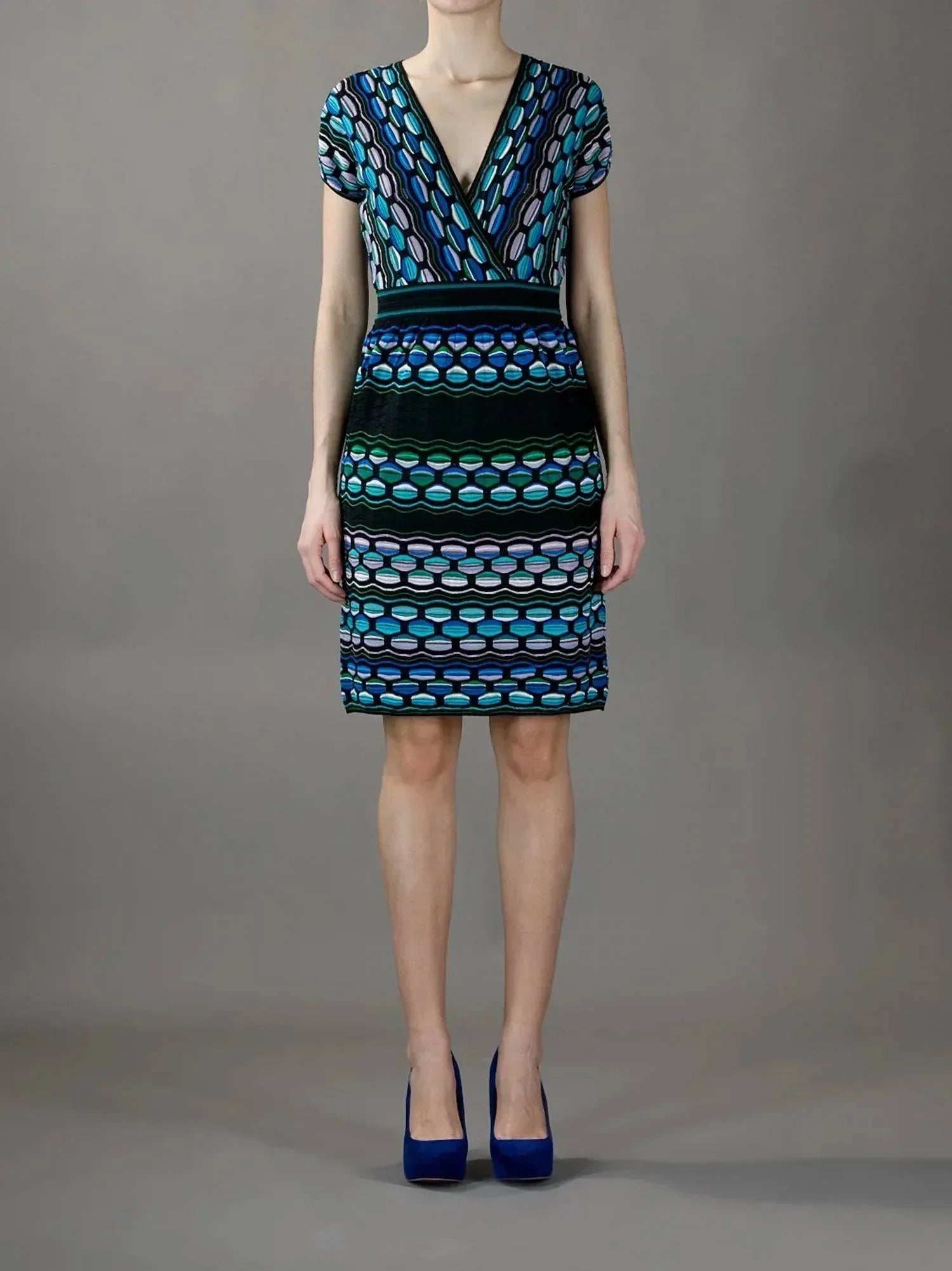 M Missoni - V-neck Cotton Dress - Rack Hunt