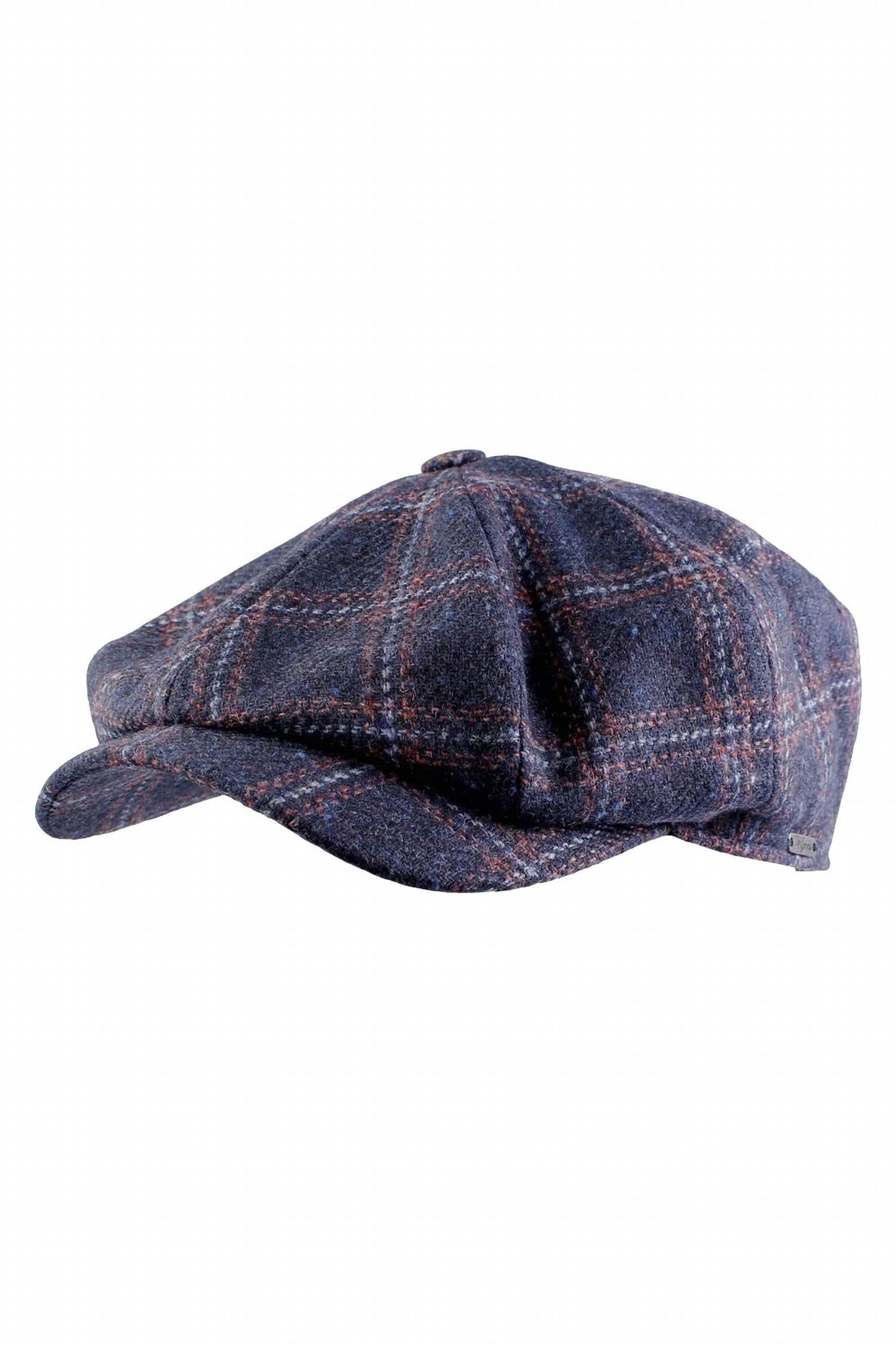 Men's Newsboy Retro Mélange 'lanificio Bottoli' Wool Check 'archive Line' Cap