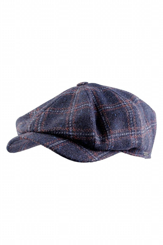 Men's Newsboy Retro Mélange 'lanificio Bottoli' Wool Check 'archive Line' Cap