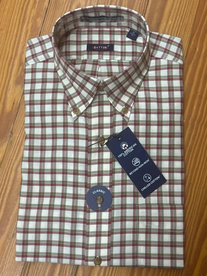 Batton - Men's Audell Non-iron Cotton Sport Shirt - Rack Hunt