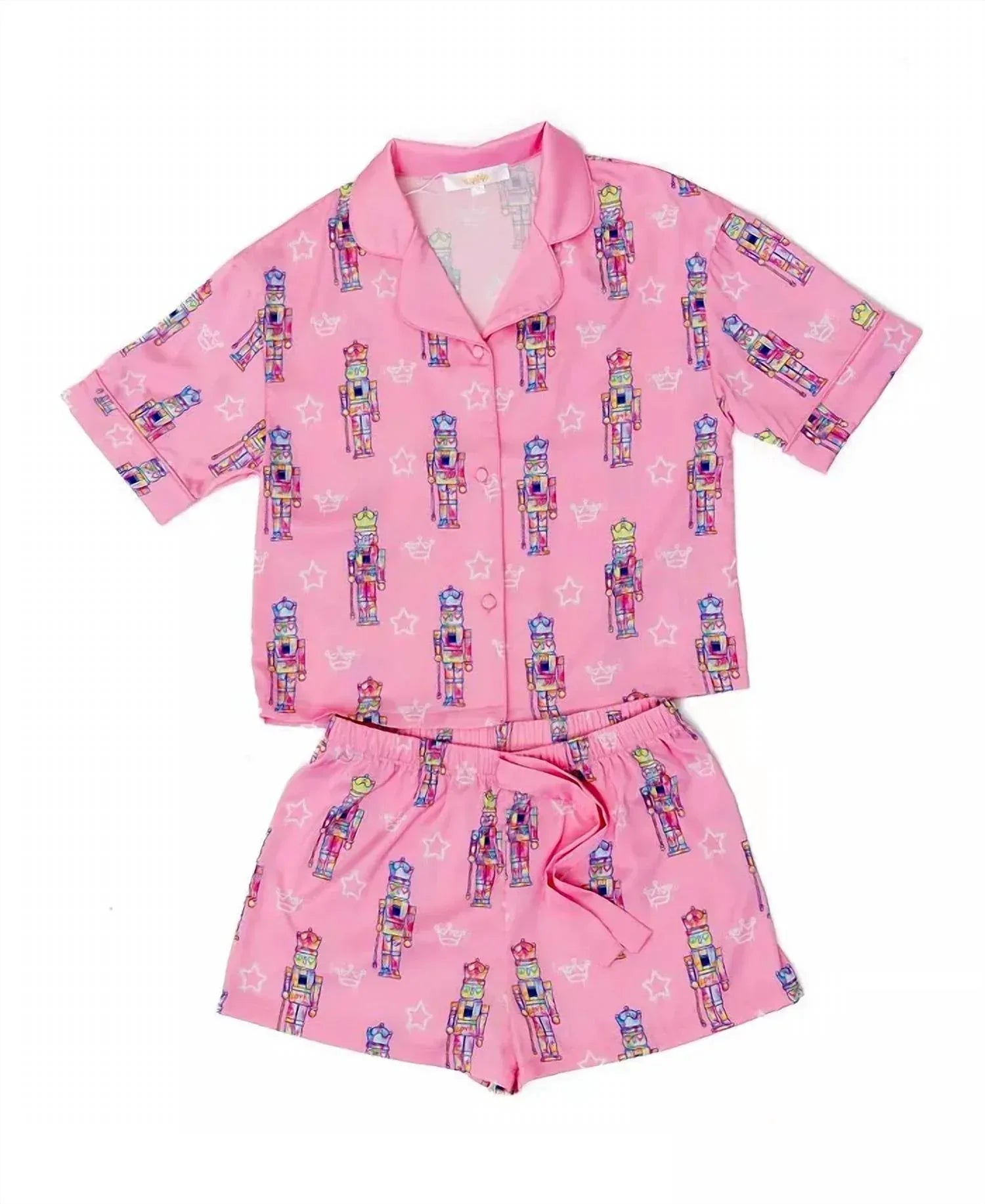 Sunshine Society - Girls Silky Shorts Pj Set - Rack Hunt