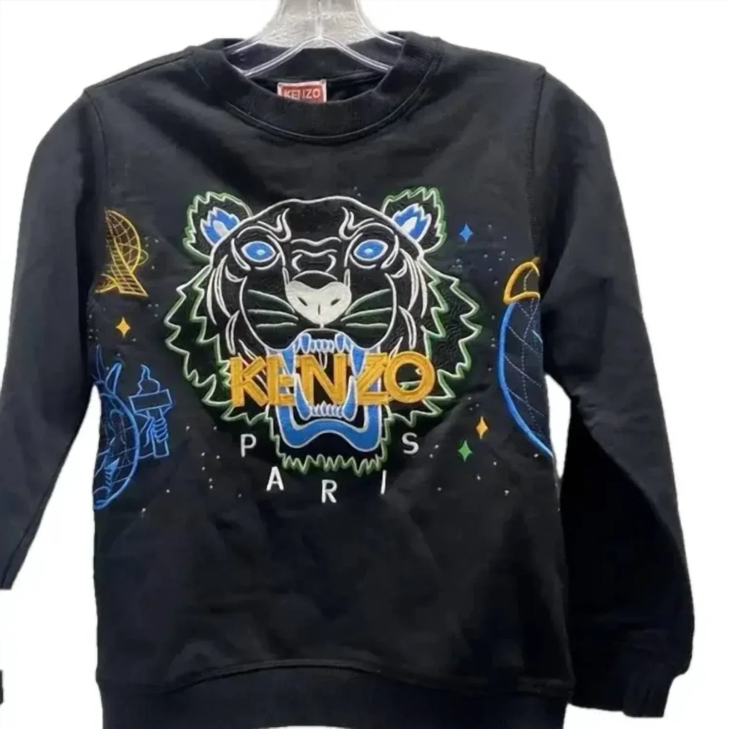 KENZO - Big Boy's Tiger Varsity Paris Embroidered Sweatshirt - Rack Hunt