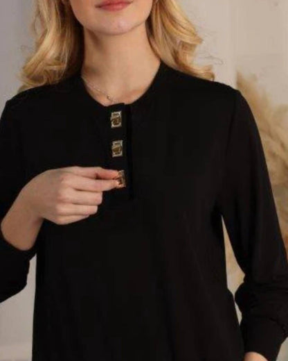 Rayon Crewneck Top