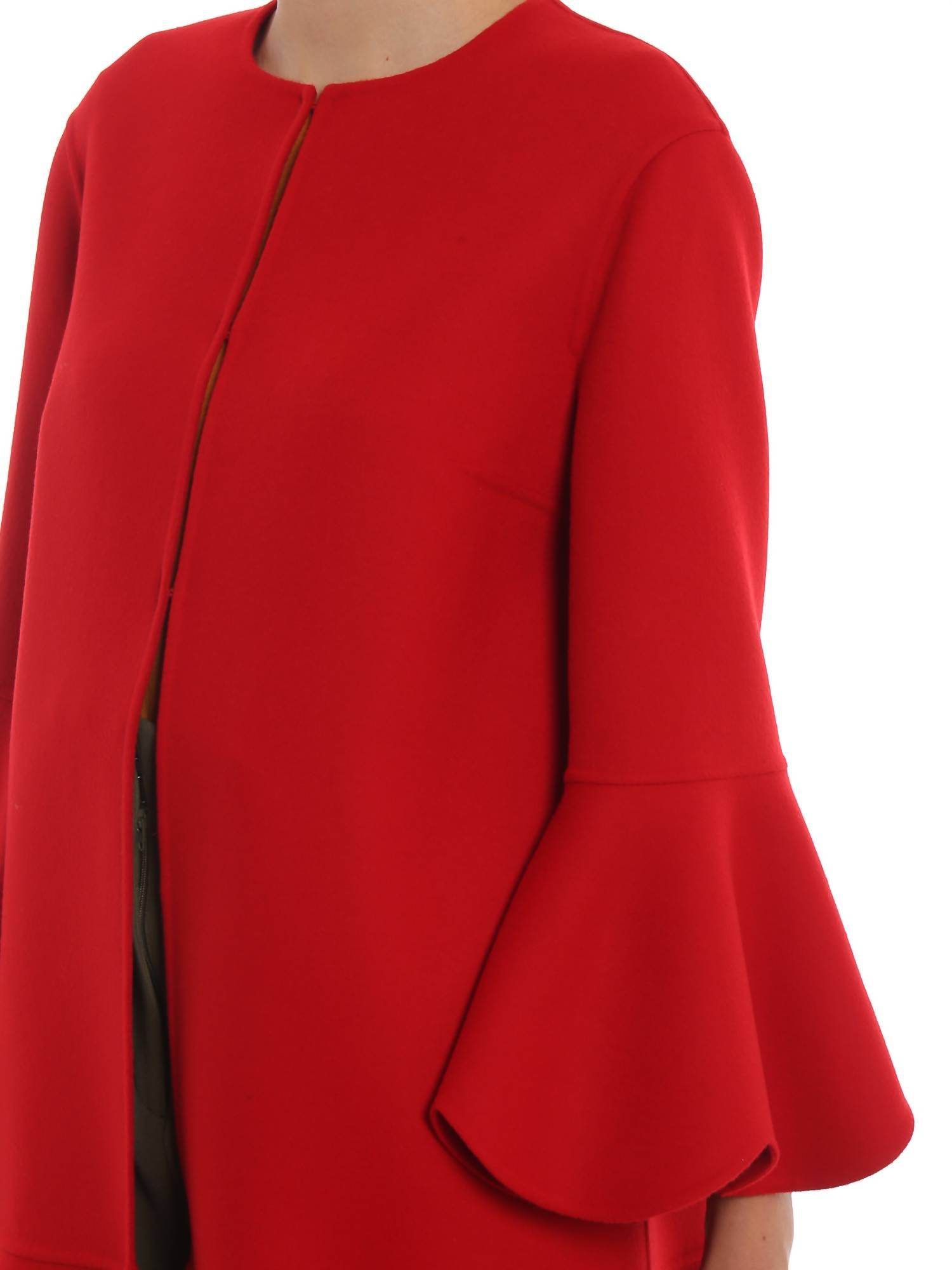 Valentino - Compact Wool And Cashmere Scalloped Coat - Rack Hunt
