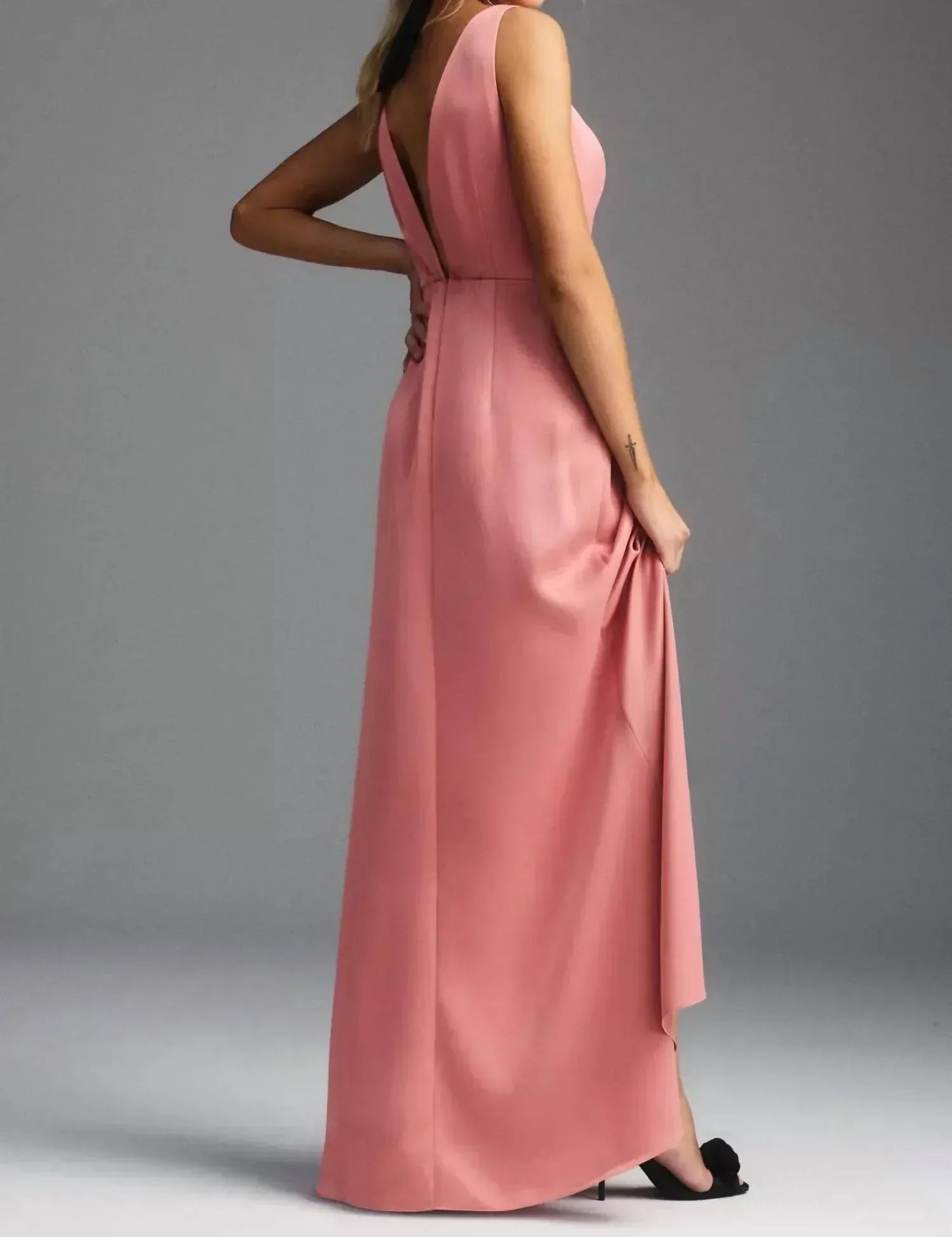 BHLDN - Alice High-neck Satin Maxi Dress - Rack Hunt