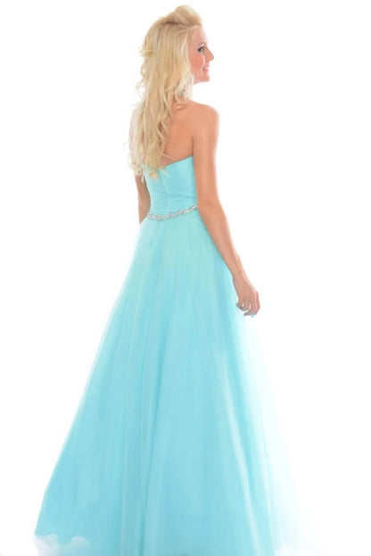 Precious Formals - Hand Beading Illusion Prom Dress - Rack Hunt