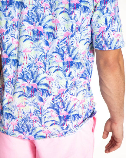 Printed Pima Cotton Short Sleeve Shirt