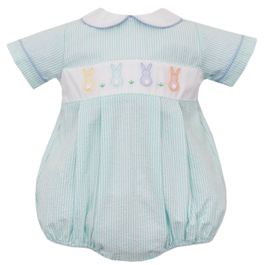Kid's Cotton Tail Stripe Seersucker Bubble