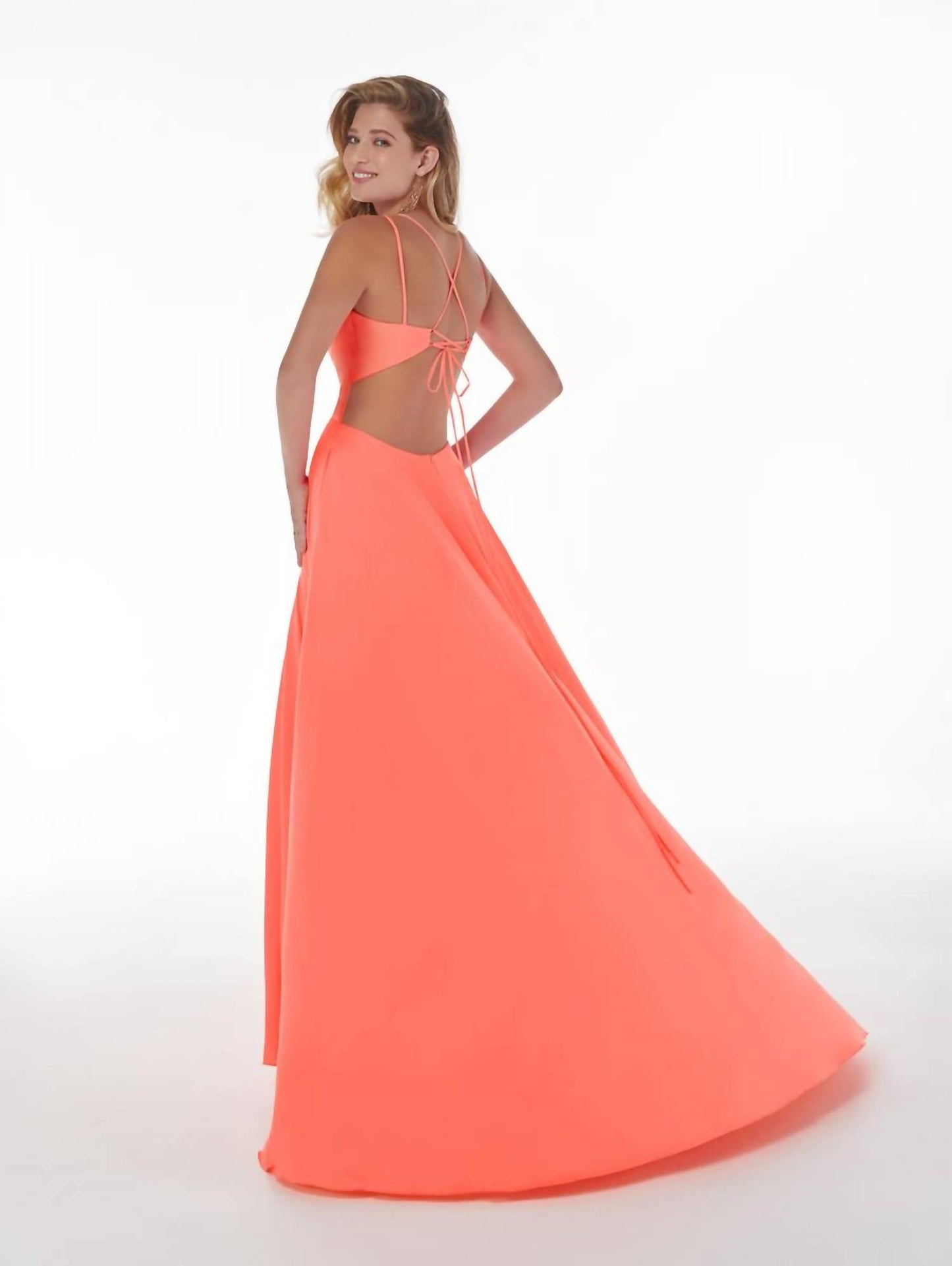 A-line Spaghetti Strap Gown