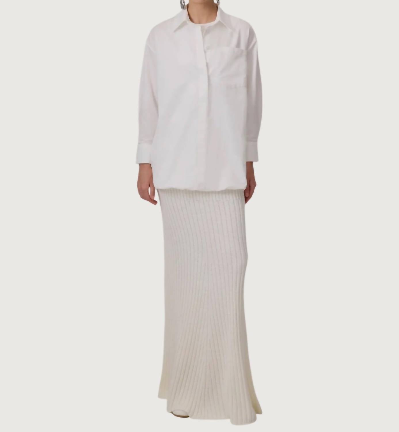 Emilio Balloon Hem Shirt Dress