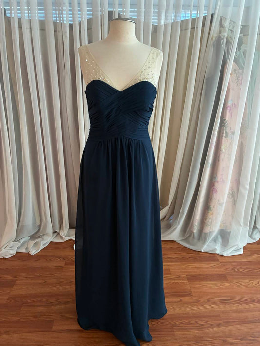 Women's Beaded Wide Tulle Straps Dress