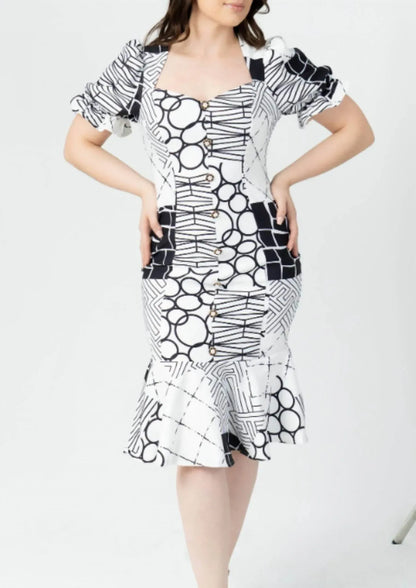 a.peach - Classy Sweetheart Midi Dress - Rack Hunt