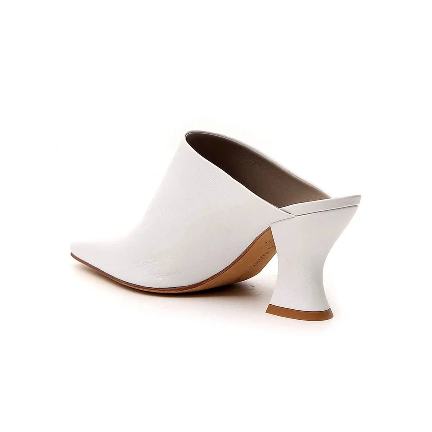 Women's Veneta Almond Toe Leather Heeled Mules