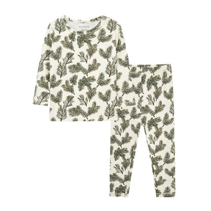 Kid's Brushed Long Sleeve 2 Piece Pajama Set