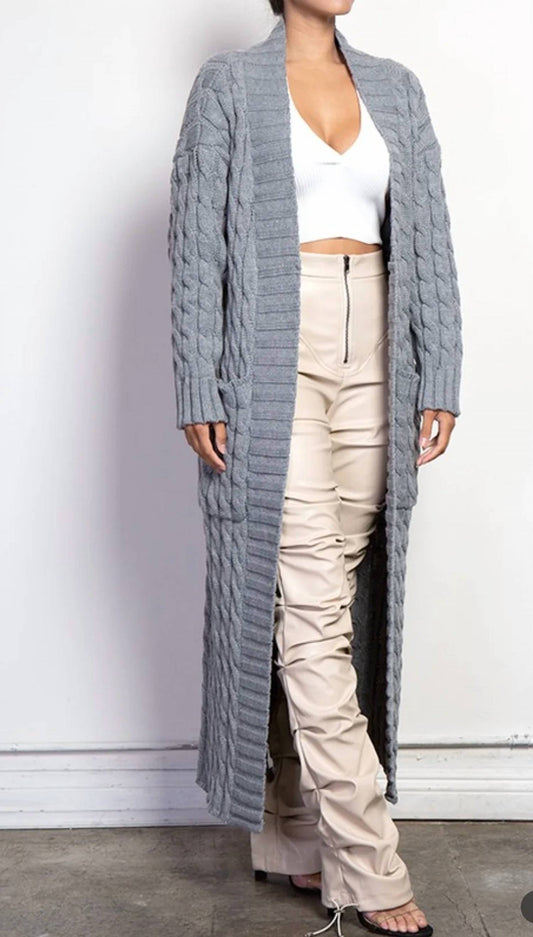 My Long Knitted Sweater Cardigan
