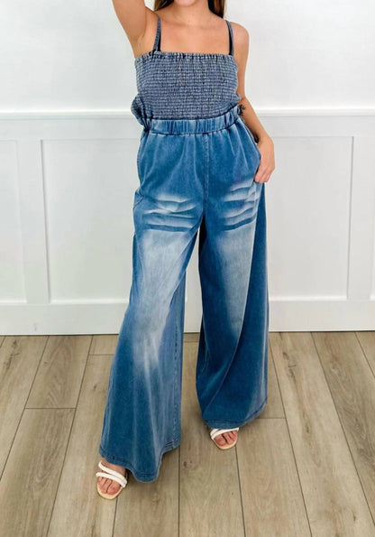 All The Memories Cotton Blend Jumpsuit