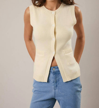Buddy Button Down Knit Vest