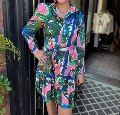 Pleated Flounce Dress