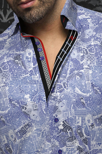 Mirabeau Grid Pattern Button-up Shirt