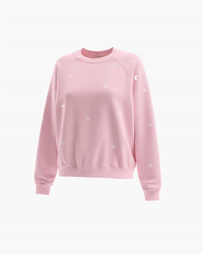 Love With Hearts Crew Sweatshirt