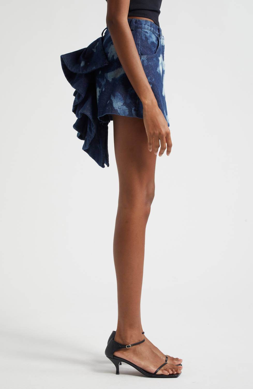 Orire - Bubi Denim Ruffle Mini Skirt - Rack Hunt -