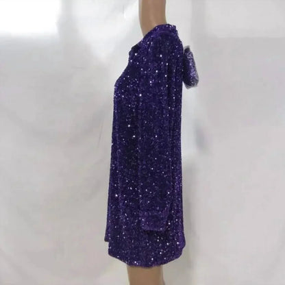 & Other Stories - Women's Sequin Mini Belted Dress - Rack Hunt