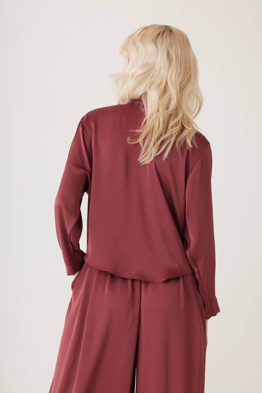 Rose Velvet - Jojo Japanese Charmeuse Blouse - Rack Hunt -