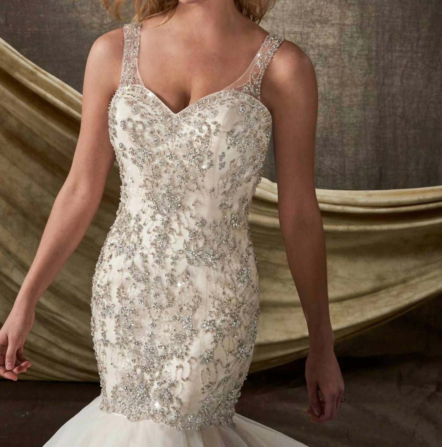 Mermaid Crystal Beaded Dress