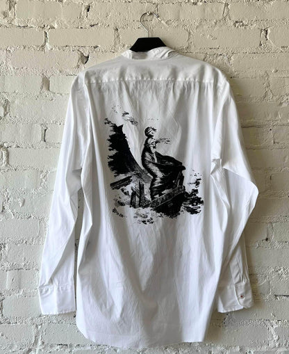 Libertine - Women's Silk Screen Melange Deconstructed Classic Shirt - Rack Hunt