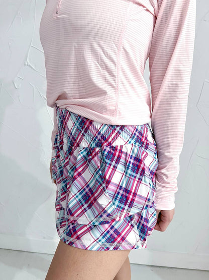 Ruffle Plaid Skirt