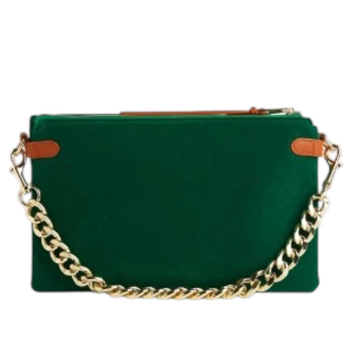 Women's Velvet Envelope Bag With Chain
