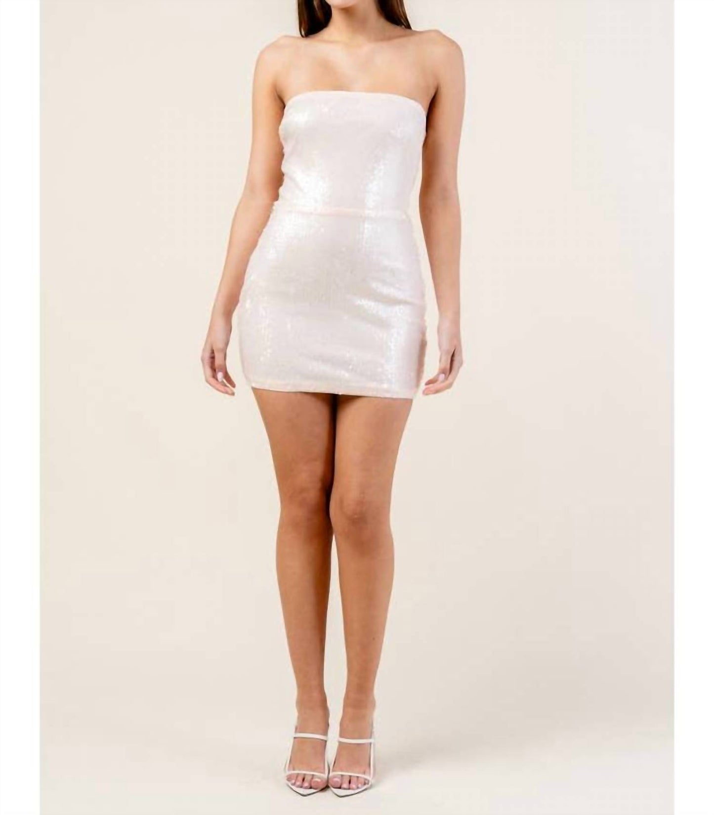 Sequins Off The Shoulder Tube Dress