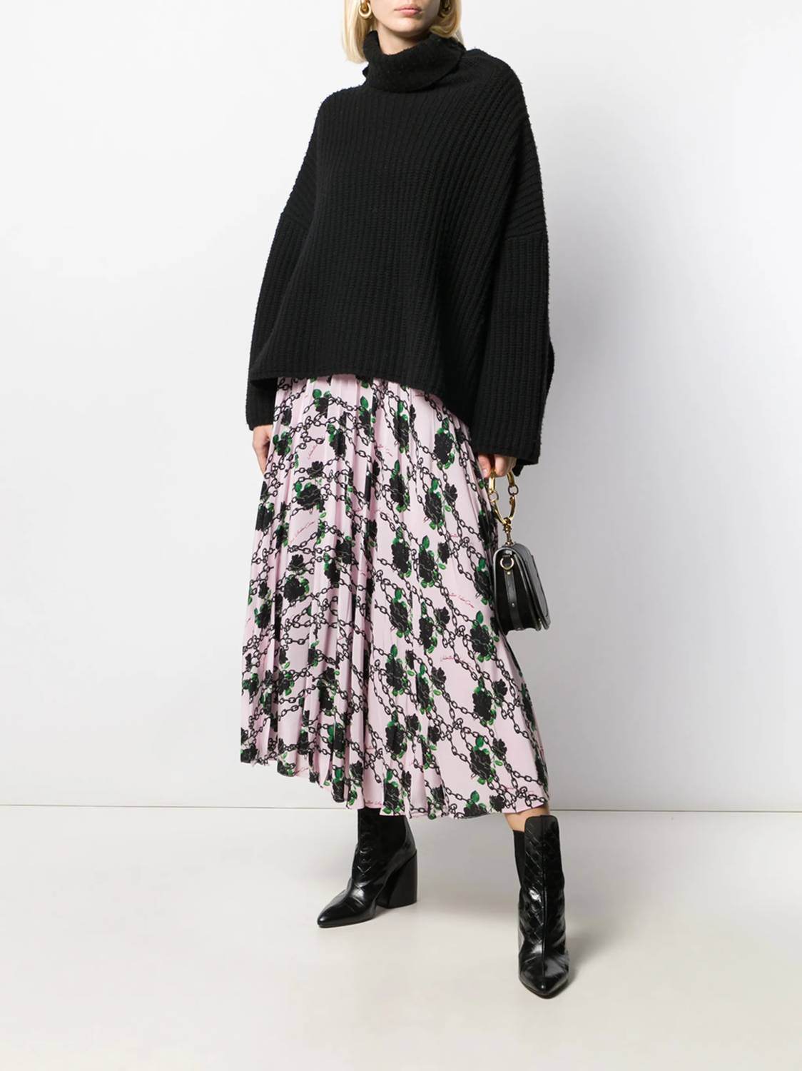 Valentino - Print Silk Pleated Skirt - Rack Hunt