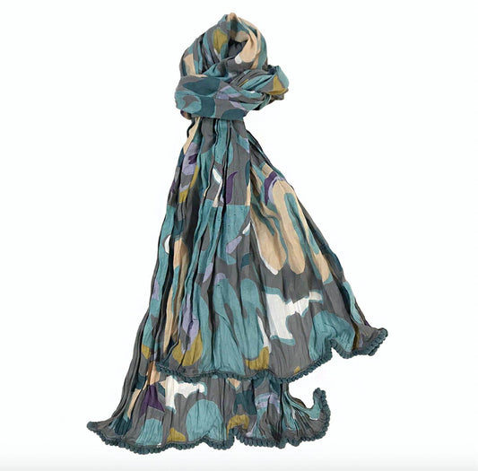 Little Journeys Chicago - Crinkled Cotton Scarf - Rack Hunt -