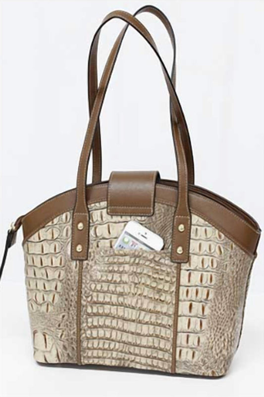 Women's La Rochelle Crocodile Embossed Leather Tote Bag