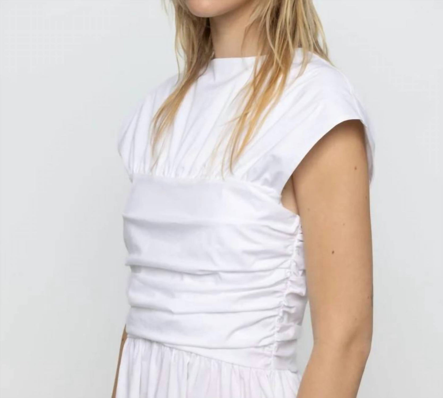 Women's Poplin Ruched Dress