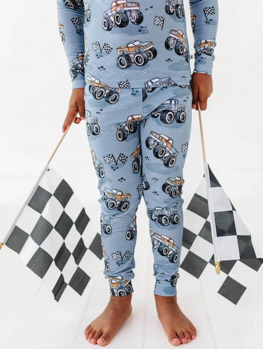 Boy's Monster Truck Bamboo Pajamas