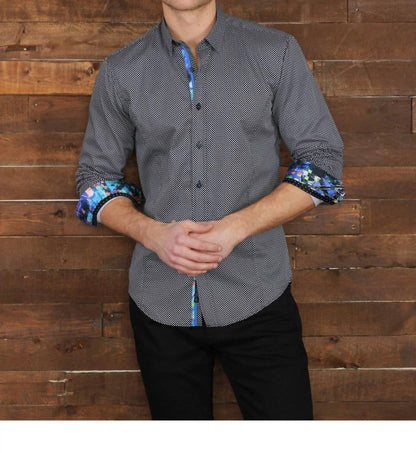 Checkered Long Sleeve Shirt With Colorful Trim