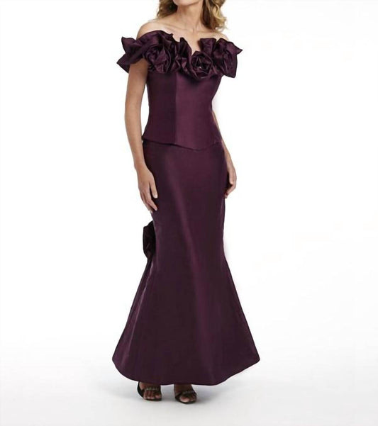 Ideas by Barbara - Off Shoulder Evening Dress - Rack Hunt -