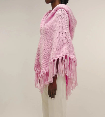 GOGO Sweaters - Short Soft Wool Hooded Poncho - Rack Hunt