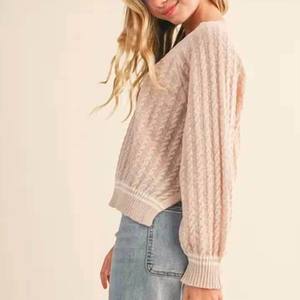 Girl's Sweet And Split Sweater