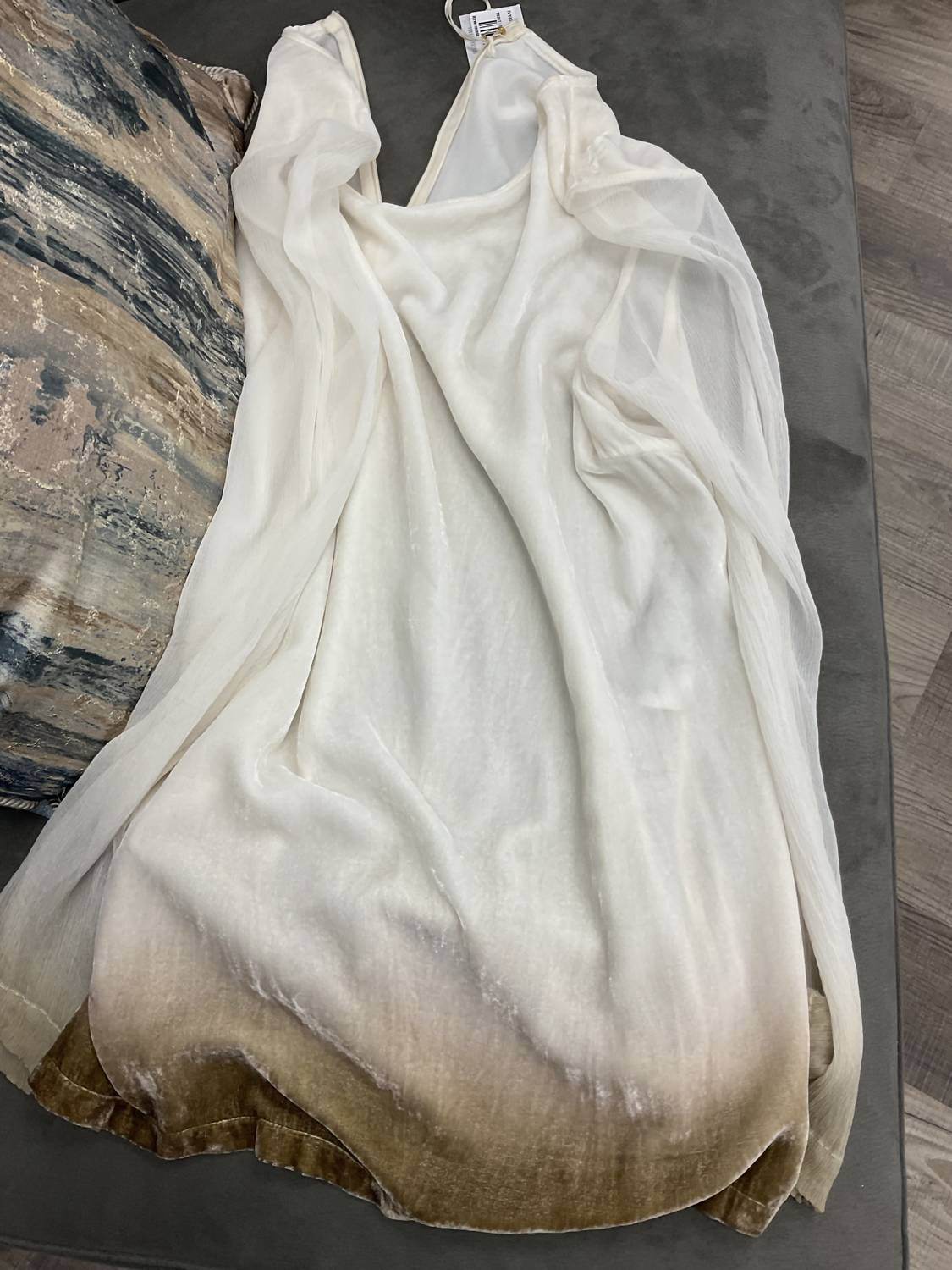 Viviana Uchitel - GOLD OMBRE SILK VELVET BLOUSE - Rack Hunt