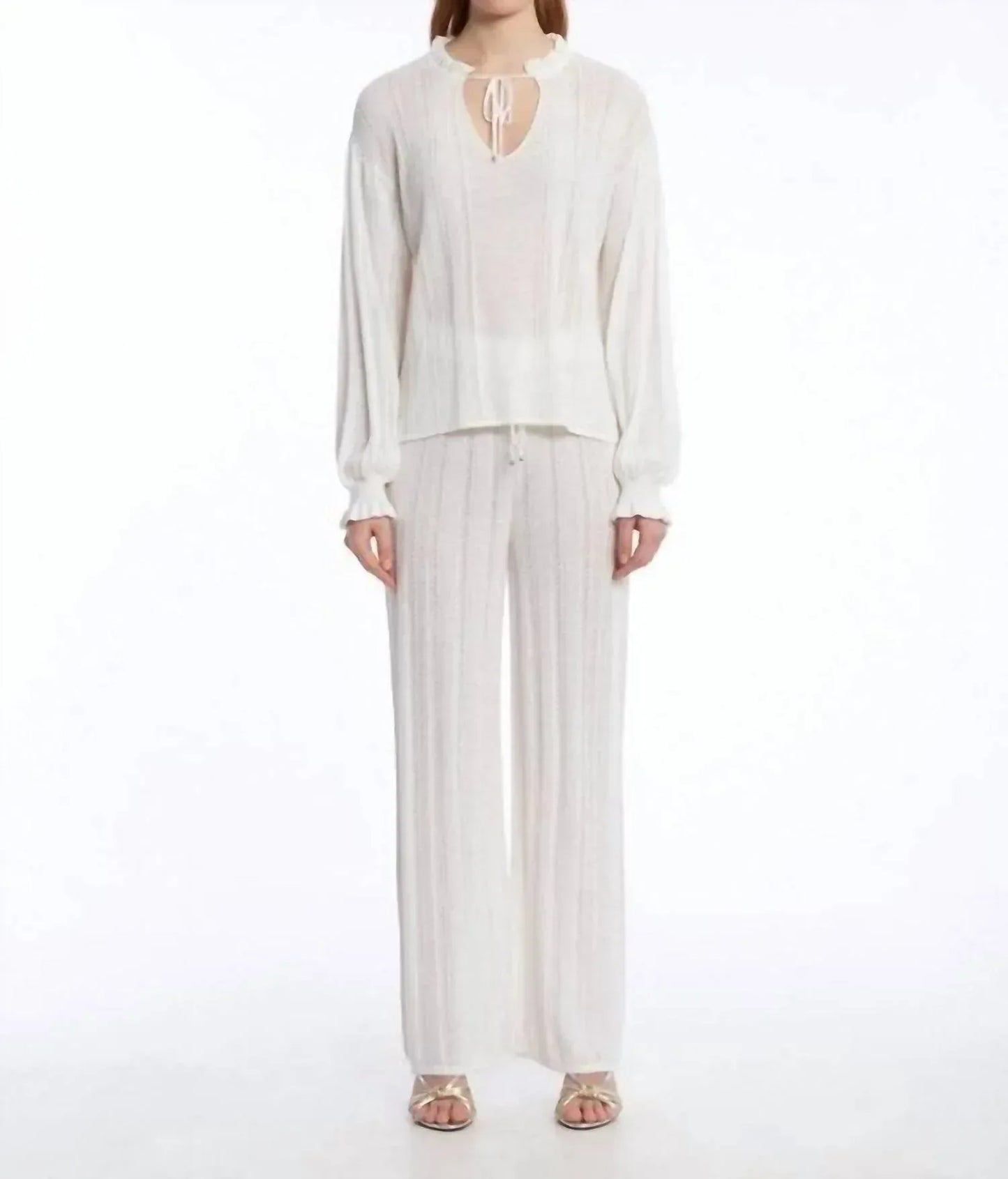KNITSS - Heaven Drop Collar Knit Frill Top - Rack Hunt
