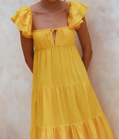 Nymph Bohemian Linen Maxi Dress