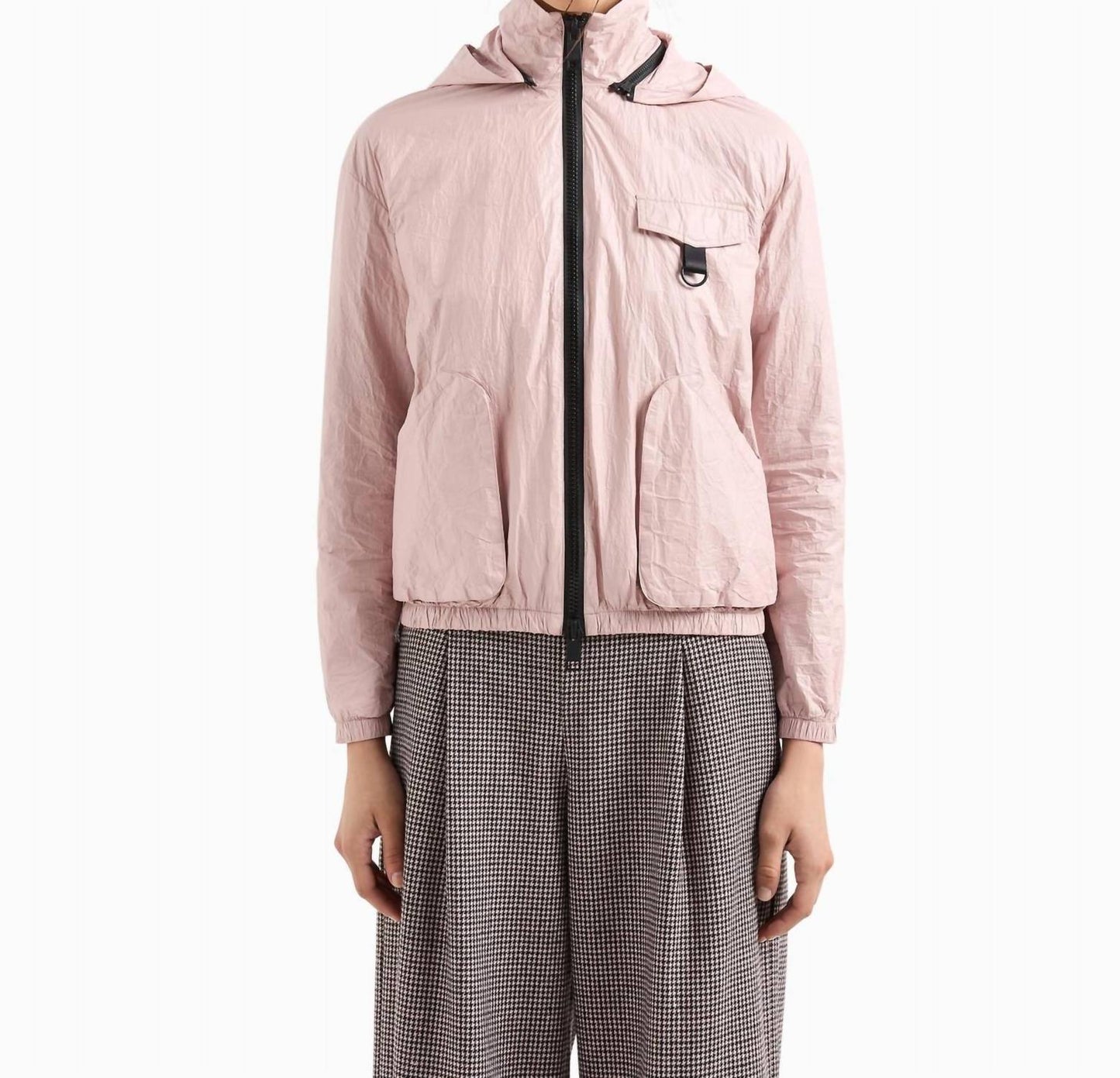 Non-woven Fabric Cargo Pocket Windbreaker Jacket