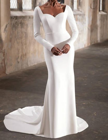 Piper Long Sleeve Fit And Flare Wedding Dress