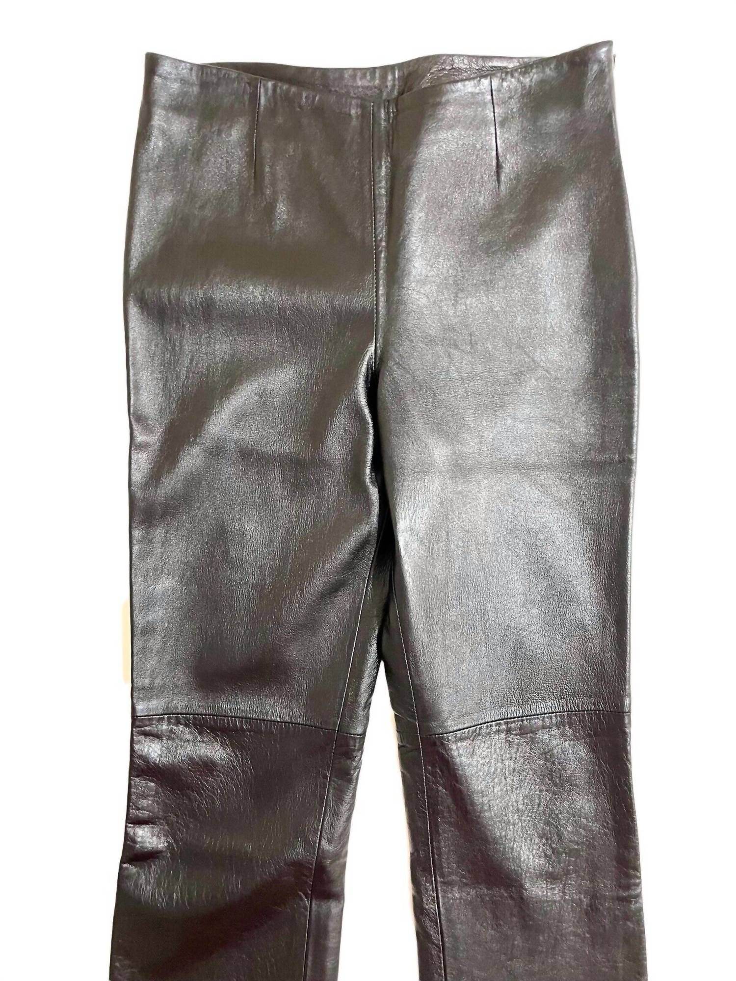 Anonymous John Carlisle - Women's Leather Leg Lined Bootcut Pants - Rack Hunt -