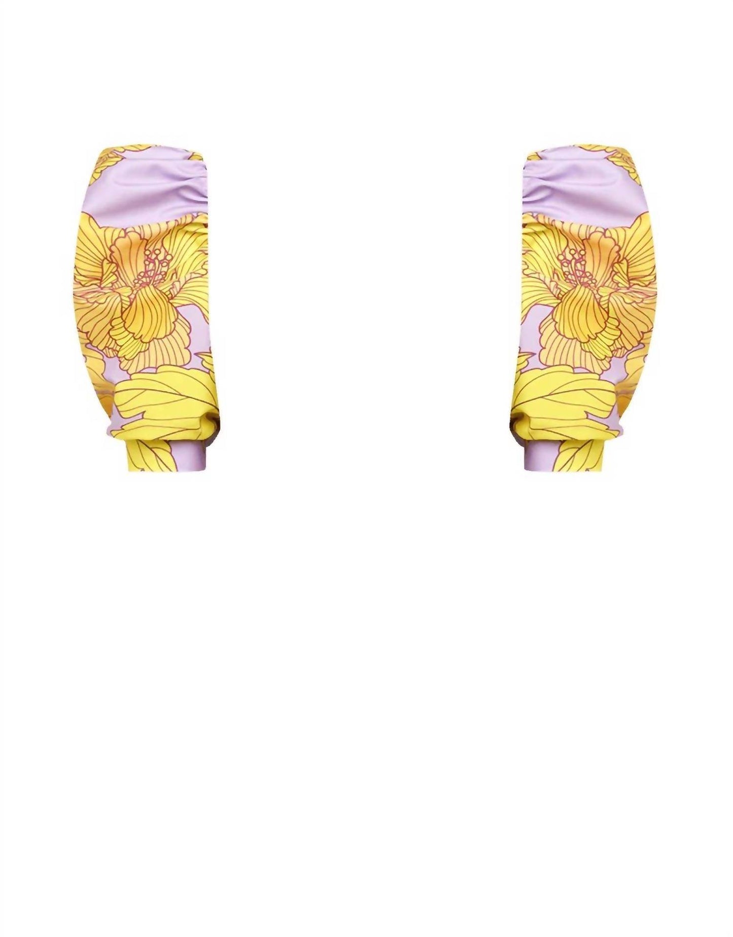 Lia Sahara - Women's Cut Out One Piece + Puffed Sleeves - Rack Hunt -