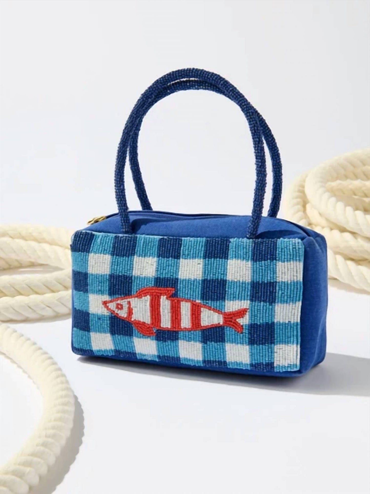 Women's Beaded Fish Mini Bag